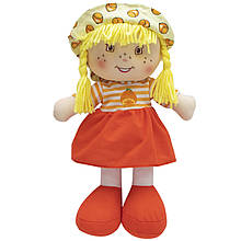 Лялька м'яка 36 см, червона сукня (860869)