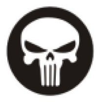 Захисні ковпачки на ніпеля "Череп Каратель" (Punisher) 4 шт чорні, фото 2