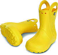 Резиновые сапоги Crocs Детские Kids Jibbitz Handle It Rain Boot Желтые Дождевики