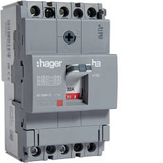Автоматичний вимикач Hager, 32А, 3п, 18kA, Тфікс./Мфікс, HDA032L, фото 1