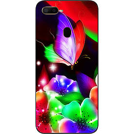 Чохол силіконовий для OPPO A12 з картинкою Яскрава метелик
