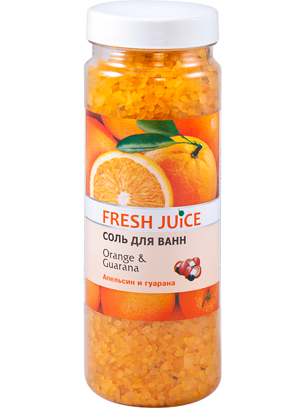 Сіль для ванн. Апельсин і гуарана. Антицелюлітна 700 г Fresh Juice