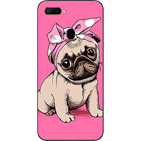 Бампер силіконовий для OPPO A12 з малюнком Мопсик