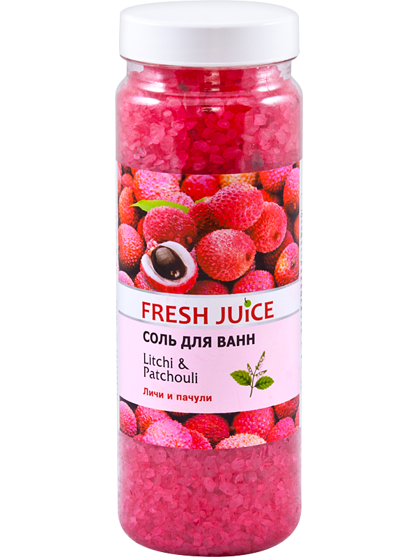 Сіль для ванн. Лічі і пачулі. Еротична 700 г Fresh Juice