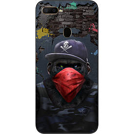 Бампер силіконовий для OPPO A12 з малюнком Мавпа в кепці