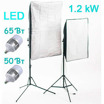 1200 Вт Комплект постійного світлодіодного світла Youtube Godox 2SB-57 LED 5500°K*