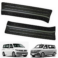 Пластиковые накладки на пороги для Volkswagen T6 2015-2019 / T6.1 2019+