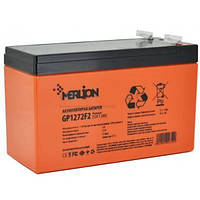 Акум. батарея Merlion agm gp1272F2 Premium 12 V 7,2 Ah ( 150 x 65 x 95 ) Orange Q8