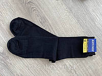 Мужские однотонные черные носки (Житомир) с добавлением лайкры