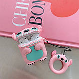 Чохол для навушників AirPods 1/2 Стіч Stitch рожевий, фото 5