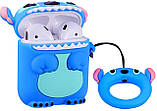 Чохол для навушників AirPods 1/2 Стіч Stitch синій, фото 2
