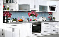 Самоклеющийся фартук для кухни Гортензия в кувшине Вензель кухонная наклейка на стену 60х300см букеты Цветы
