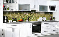 Кухонный фартук 3Д пленка Луговое очарование фотопечать наклейка на стену 60х250см Растения