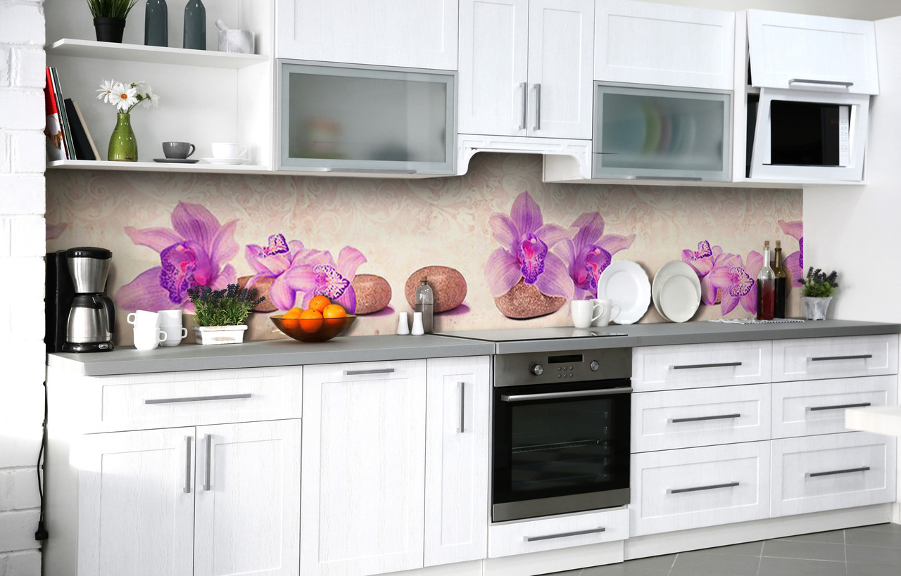 Кухонний фартух 3Д плівка Мармурова галька фотодрук наклейка на стіну Абстракція 600*2000 мм, фото 1