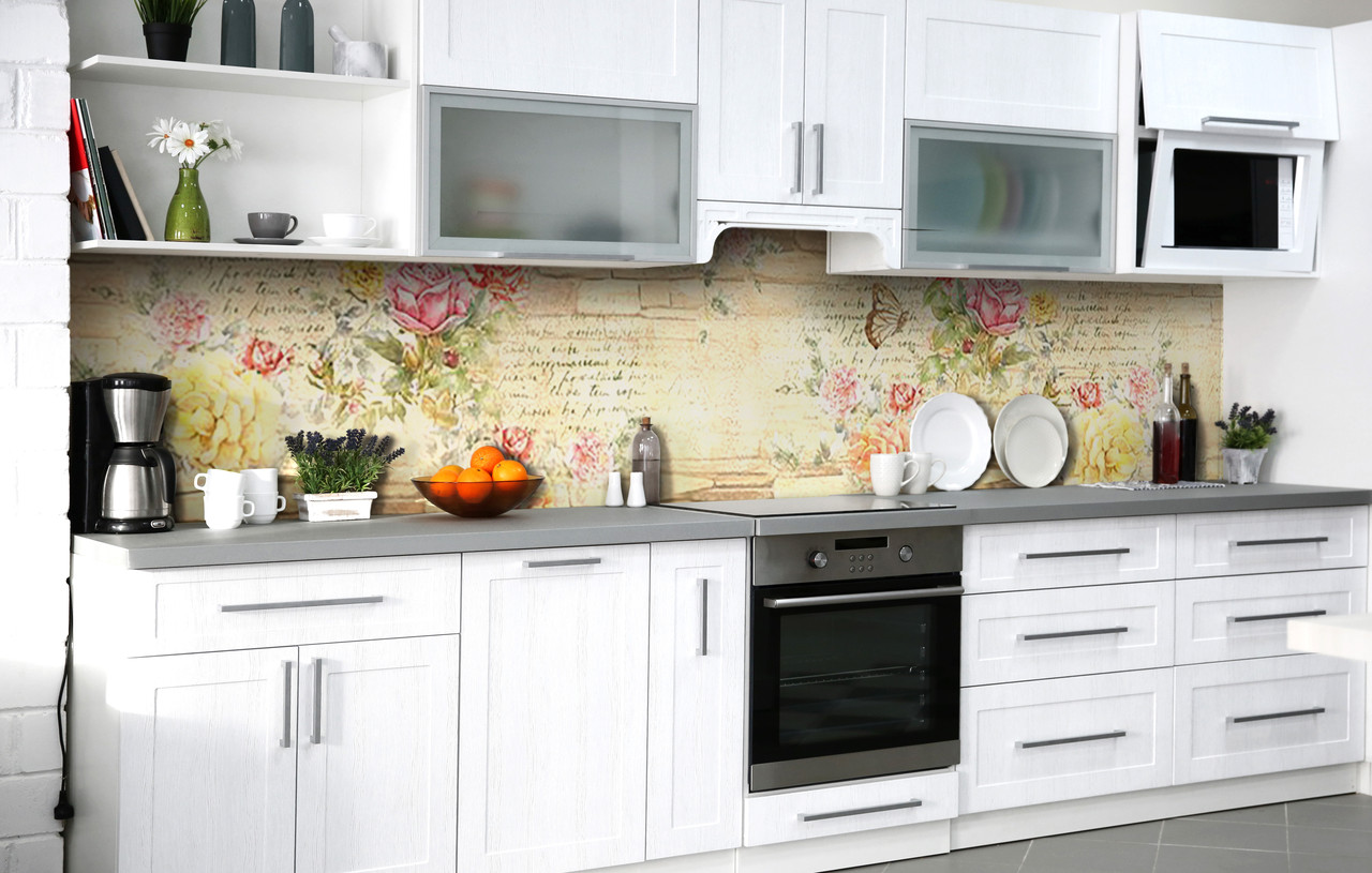 Кухонний фартух 3Д плівка Лірика про ботаніку фотодрук наклейка на стіну Абстракція 600*2000 мм