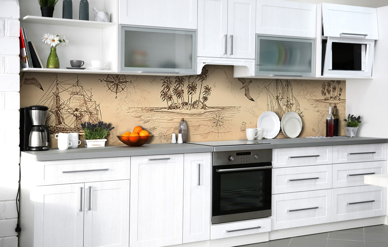 Самоклеюча Плівка для Фартуха Першовідкривачі наклейка на стіну Абстракція 600*2000 мм