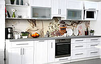 Самоклеющийся фартук для кухни Коричневый терракот кухонная наклейка на стену 60х300см Кофе