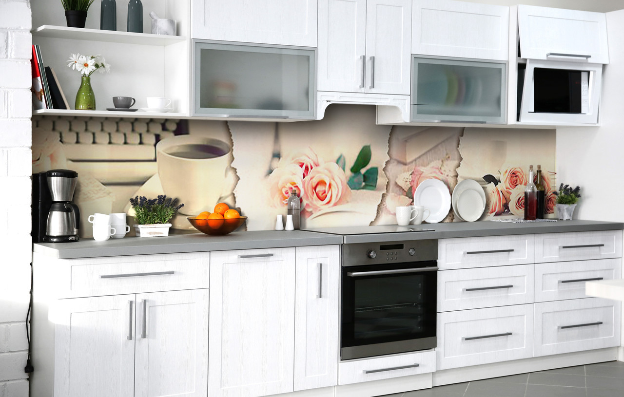 Кухонний фартух 3Д плівка Романтичний письменник фотодрук наклейка на стіну Абстракція 600*2000 мм, фото 1