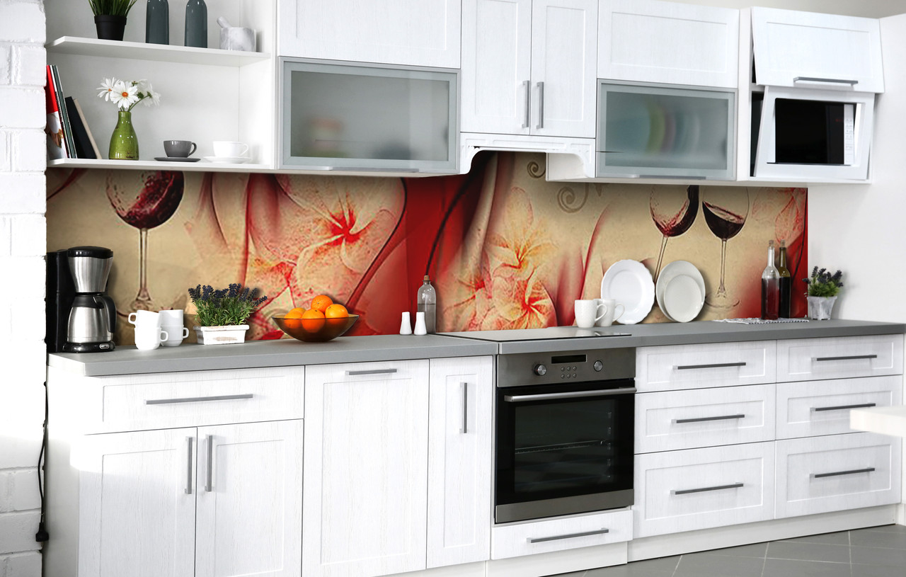 Самоклеюча Плівка для Фартуха Гаряча ніч наклейка на стіну Абстракція 600*2000 мм, фото 1