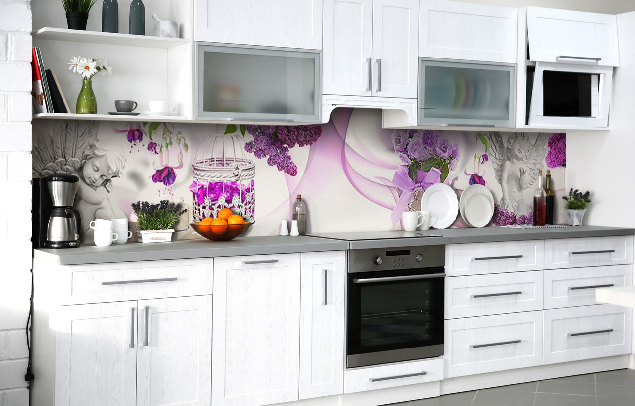 Кухонний фартух 3Д плівка Сплячі ангели фотодрук наклейка на стіну Абстракція 600*2000 мм