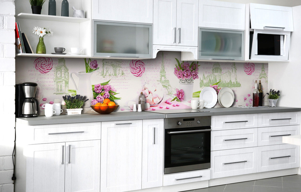 Кухонний фартух 3Д плівка Вельветовий зефір фотодрук наклейка на стіну Абстракція 600*2000 мм, фото 1