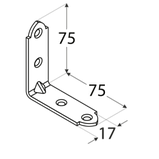 KW4 - Куточок вузький 75x75x17 мм, фото 2