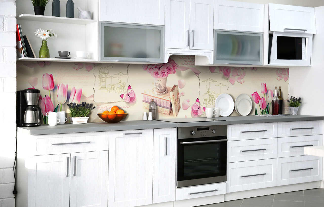 Кухонний фартух 3Д плівка Вірші про почуття фотодрук наклейка на стіну Абстракція 600*2000 мм