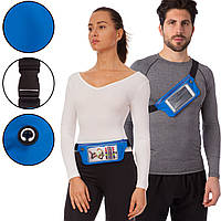 Ремінь-сумка на пояс для бігу RUNNING WAISTPACK GA-507 синій