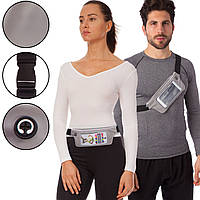 Ремінь-сумка на пояс для бігу RUNNING WAISTPACK GA-507 сірий