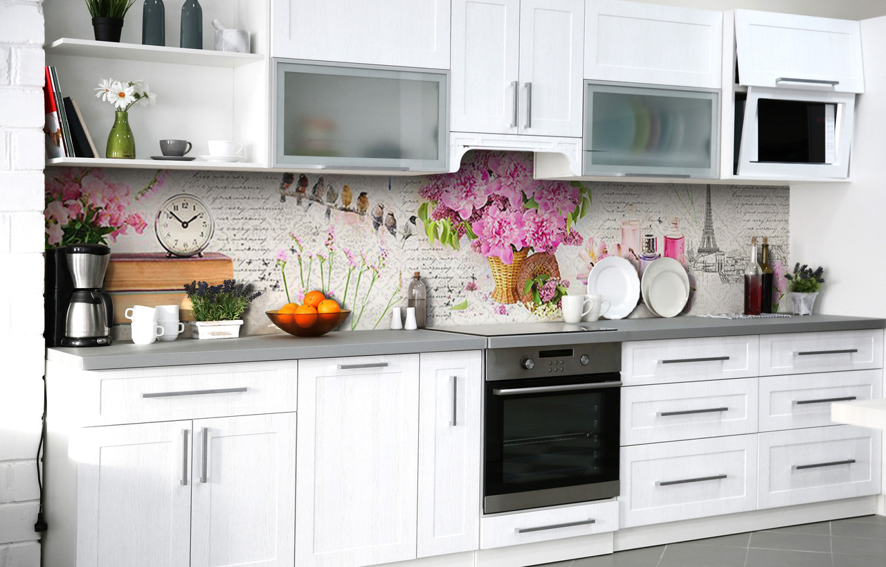 Самоклеюча Плівка для Фартуха Поема про Париж наклейка на стіну Абстракція 600*2000 мм, фото 1