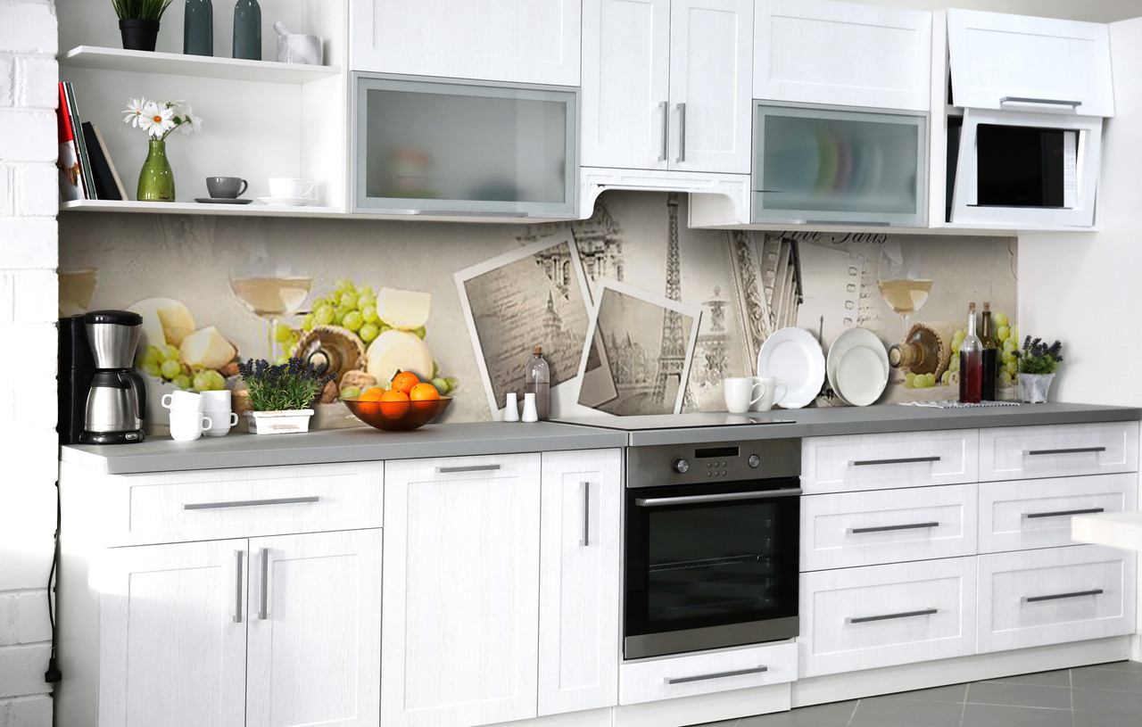 Самоклеюча Плівка для Фартуха Відбиток Парижа наклейка на стіну Абстракція 600*2000 мм, фото 1