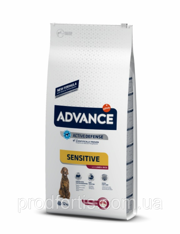 Advance Dog Med/Maxi Sensitive Lamb & Rice для взрослых собак с ягненком и рисом (12 кг) - фото 2 - id-p1362210655