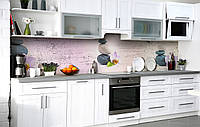 Самоклеющийся фартук для кухни Камни Потертость кухонная наклейка на стену 60х300см Абстракция Серый