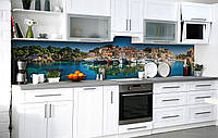 ПВХ пленка для кухонного фартука Пристань салерно 3Д наклейка на стену 65х250см Пейзаж