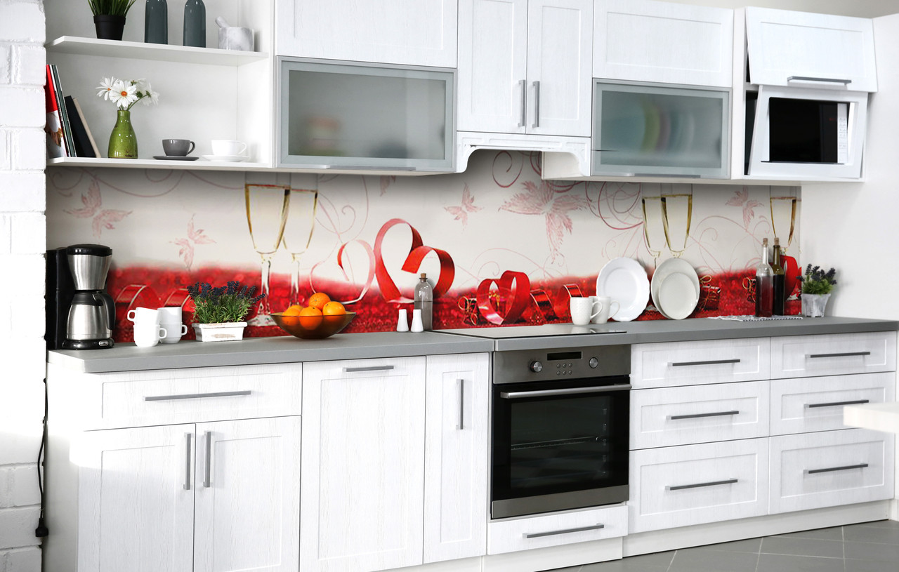 Кухонний фартух 3Д плівка Перше побачення фотодрук наклейка на стіну Абстракція 600*2000 мм