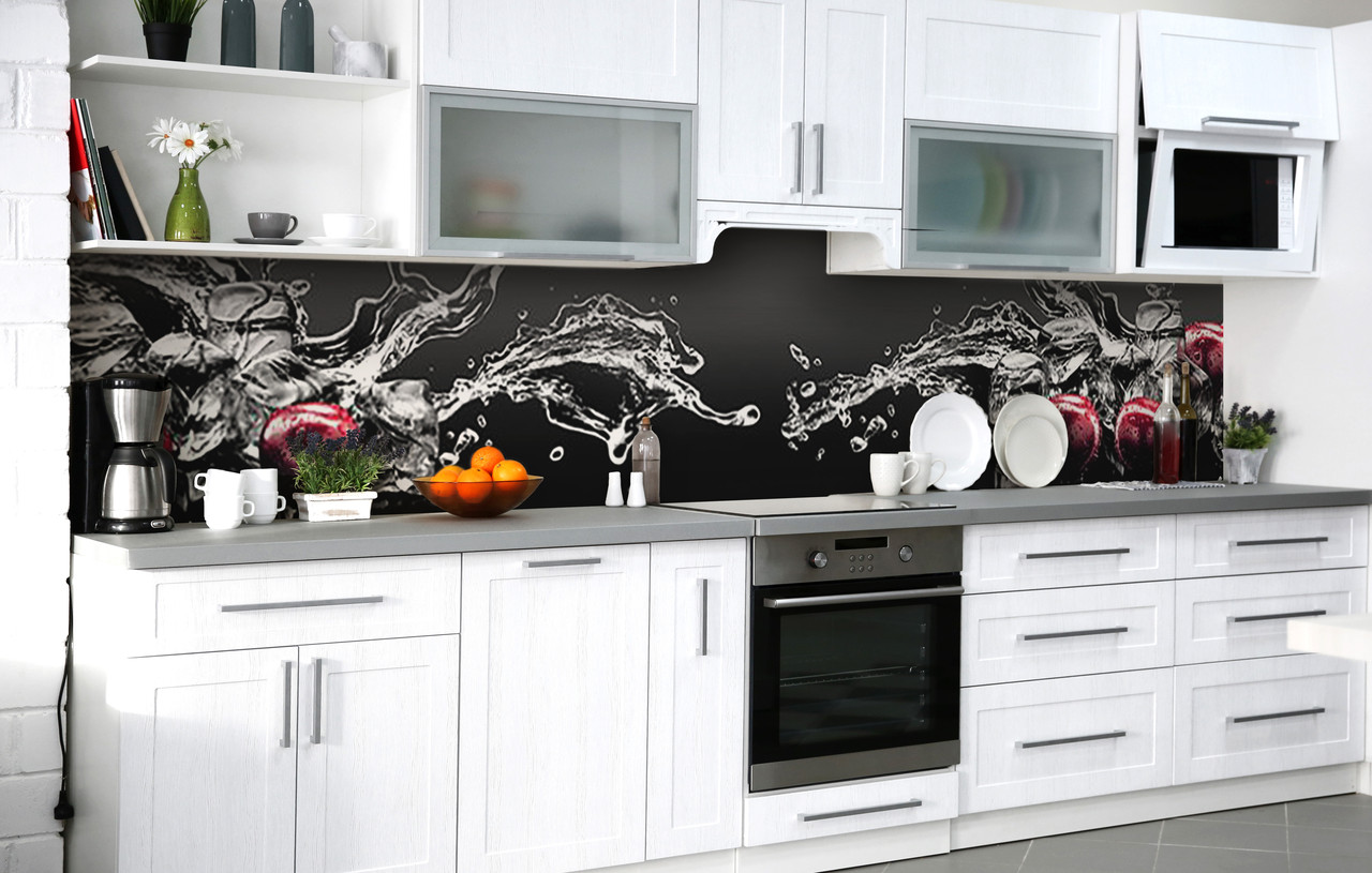 Самоклеюча Плівка для Фартуха Крижаний сон черешні наклейка на стіну Абстракція 600*2000 мм