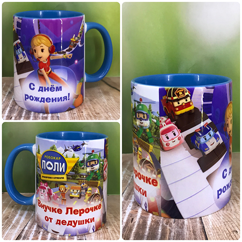 Друк на чашках,Чашка "Робокар Полі", фото 1