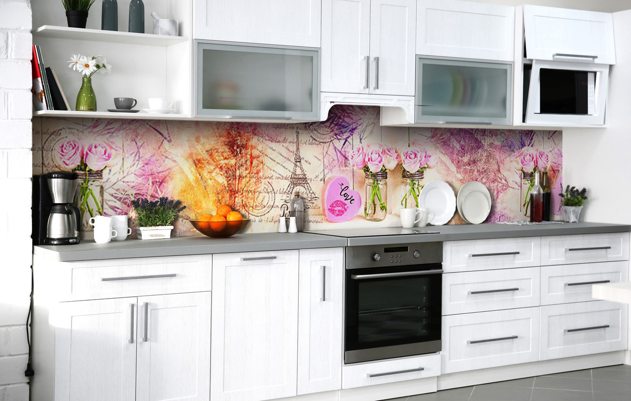 Самоклеюча Плівка для фартуха Французький поцілунок наклейка на стіну Абстракція 600*2000 мм, фото 1