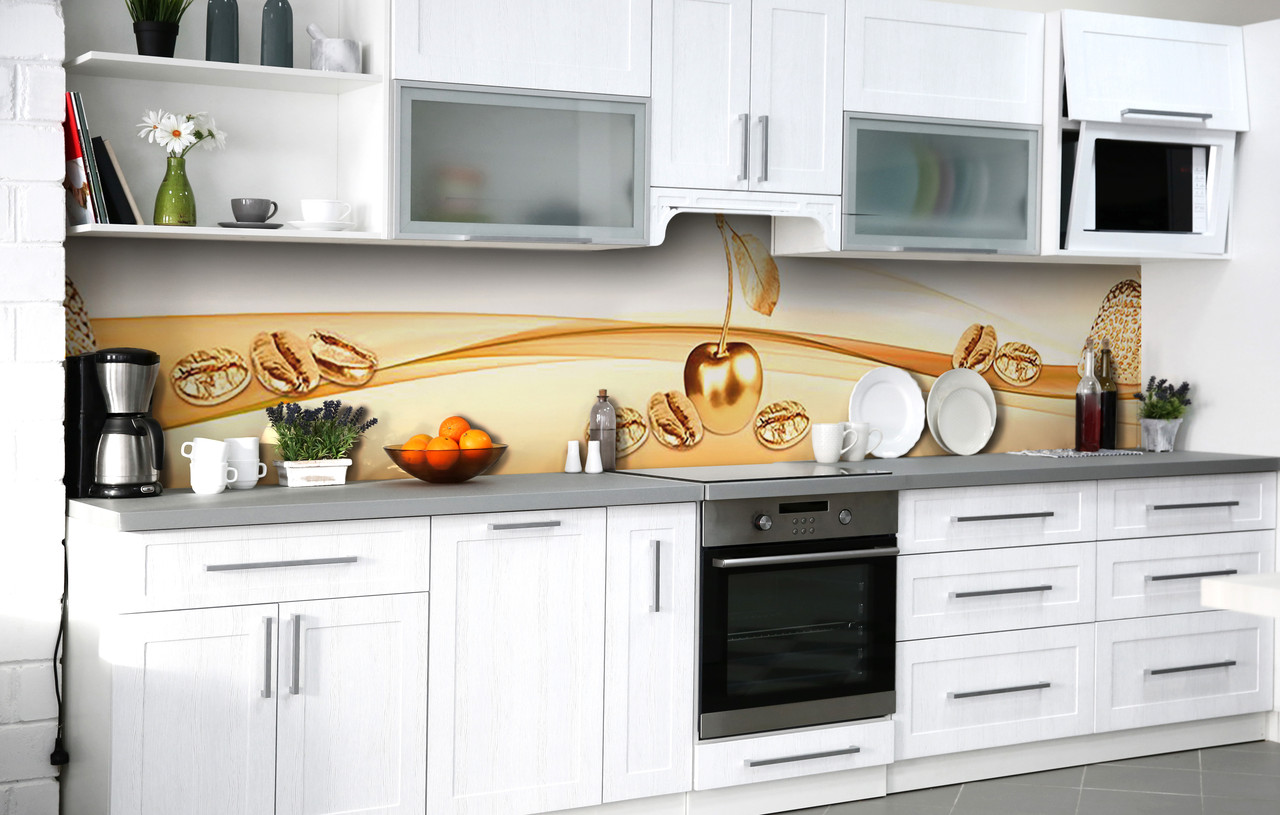 Кухонний фартух 3Д плівка Золота рука Мідаса фотодрук наклейка на стіну Абстракція 600*2000 мм