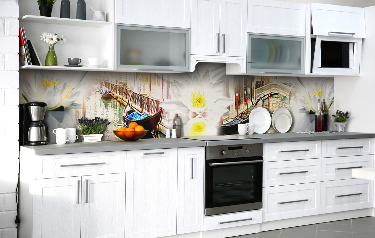 Кухонний фартух 3Д плівка Спальні гондоли фотодрук наклейка на стіну Абстракція 600*2000 мм