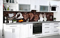 Самоклеющийся фартук для кухни Итальянская обжарка кухонная наклейка на стену 60х300см Кофе