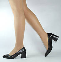 Женские классические туфли из натуральной кожи Черный 39