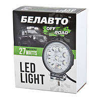 ФАРА-LED КРУГ 27W (3W*9) 10-30V Ø 135*51MM ДАЛЬНИЙ/SPOT "BELAUTO" (BOL0903 SPOT) 1980LM (1ШТ)