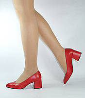 Женские классические туфли из натуральная кожа Красный 38