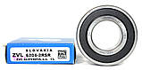 Підшипник приводу насоса НШ 10-3-Л для МТЗ-82 ZVL 6205 2RSR (180205) (25x52x15), фото 3