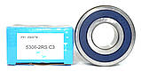 Підшипник кульковий PFI 5306 2RS C3 (3056306) (3306 2RS C3) (30x72x30.2), фото 4
