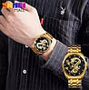 Чоловічий наручний годинник Skmei 9193 Дракон Чорний циферблат, фото 6