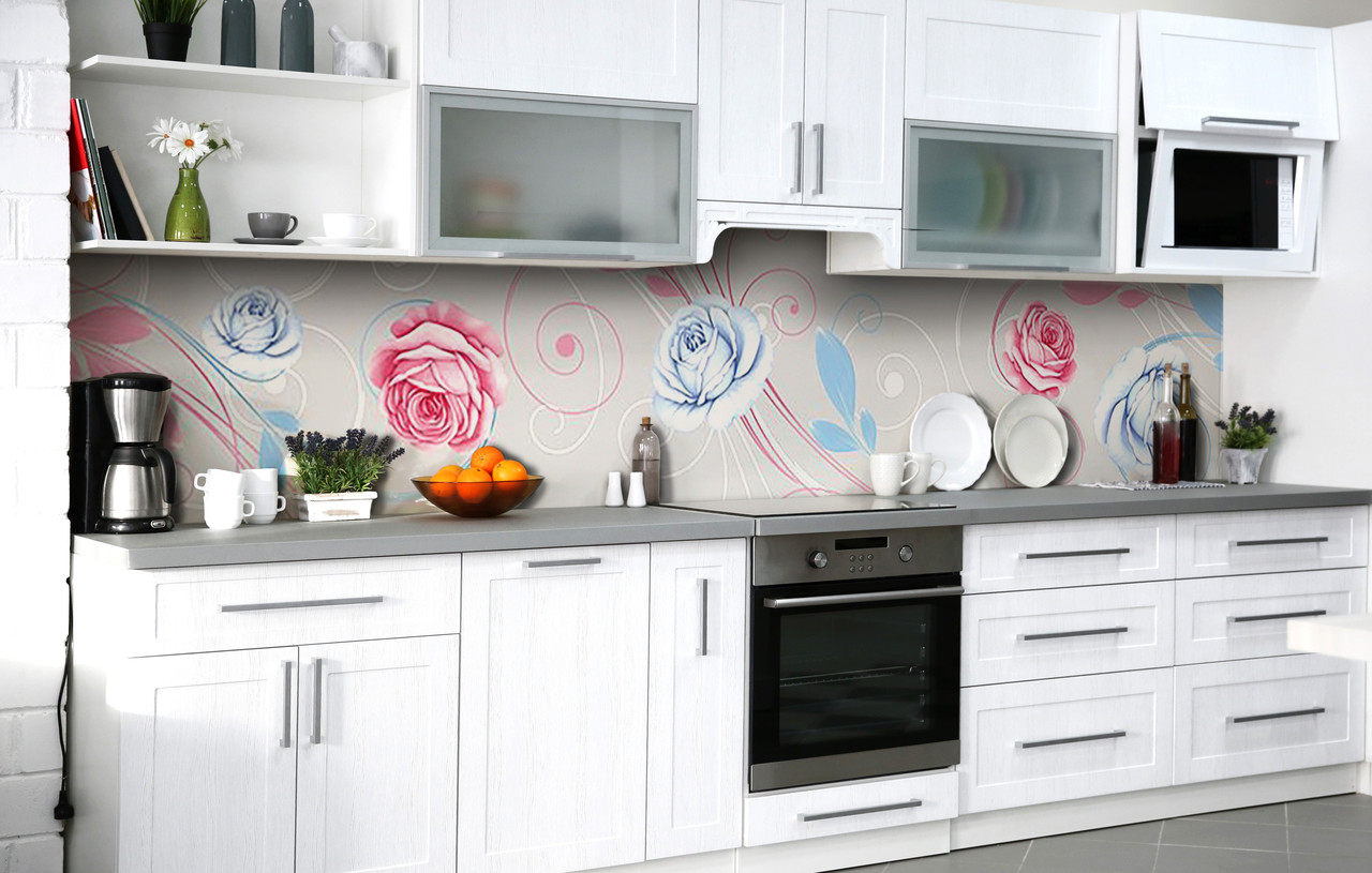 Самоклеюча Плівка для Фартуха Бірюзово-рожевий альянс наклейка на стіну Абстракція 600*2000 мм