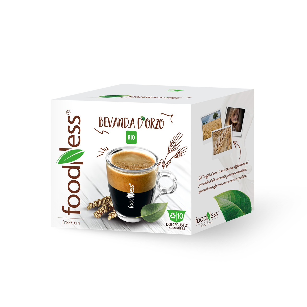 Капсули FoodNess Dolce Gusto Bevanda D Orzo BIo 10 шт. (Фуднес Дольче Густо), Італія