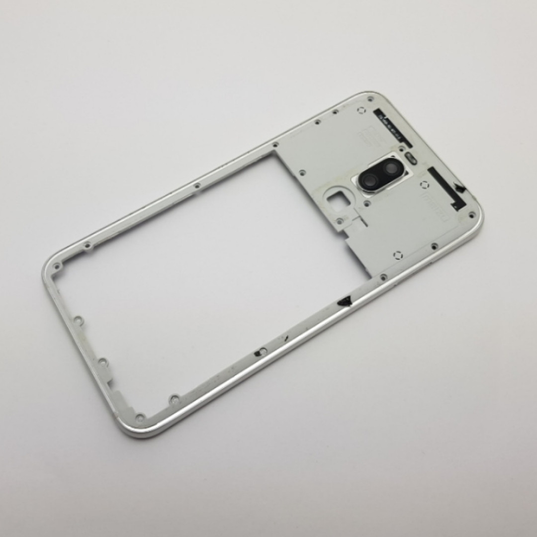 Середній корпус meizu x8 срібло зі склом камери сервісний оригінал з розборки